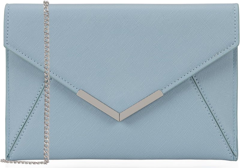 DEXMAY DM Dexmay Women Envelope Clutch Handbag Medium Saffiano Leather Foldover Clutch Purse - Image 1
